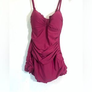 Shore Shapes Retro Body Shaping Pinup Style Women's One-Piece Swimsuit M 8